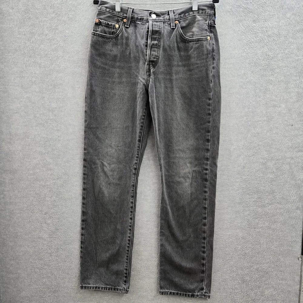 Levi's 501 Men Jeans 29X30‎ Gray Denim Original Fit Straight Big E 30